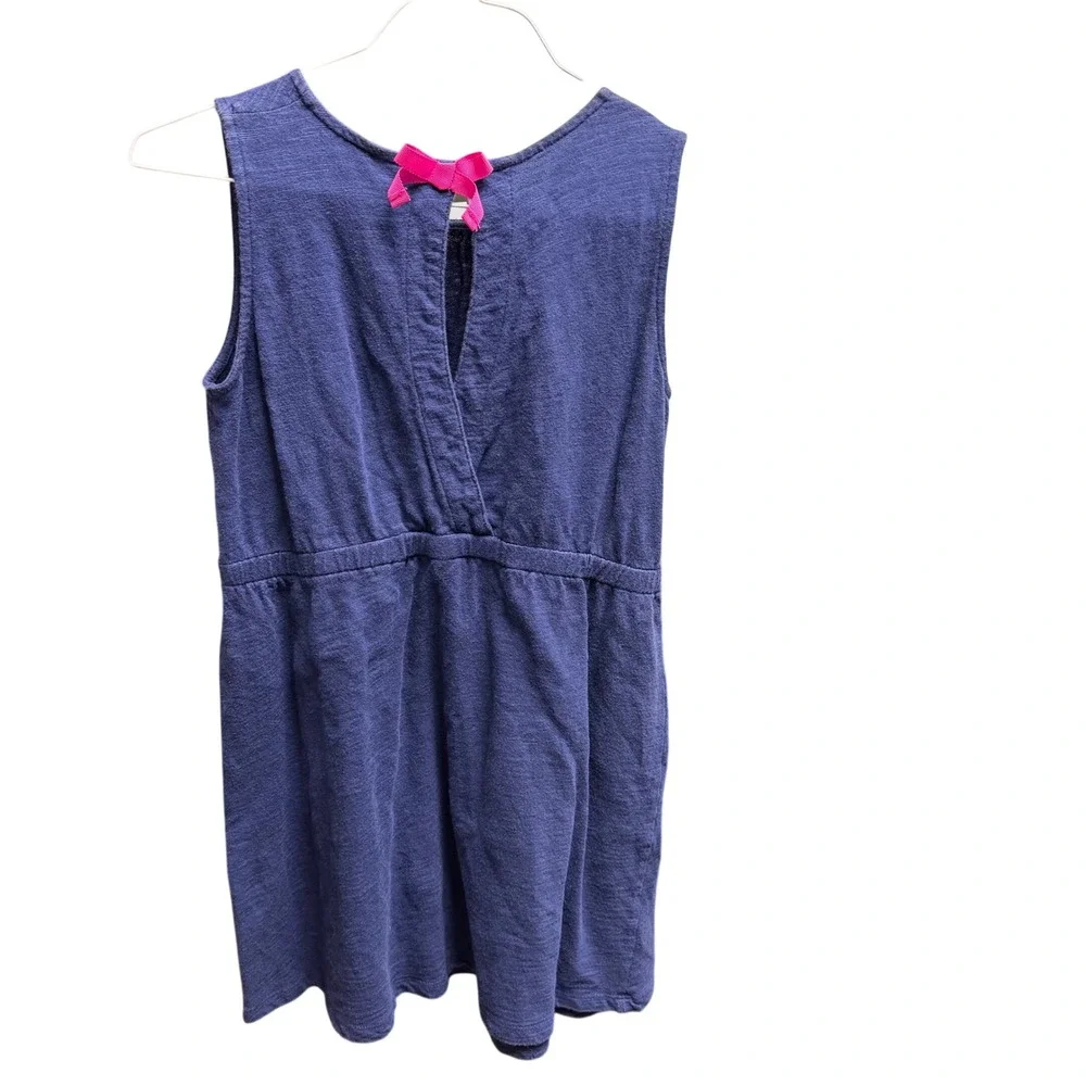 OshKosh B'gosh Casual Preppy Navy Sleeveless Dress with Pink Heart Core Size 10
